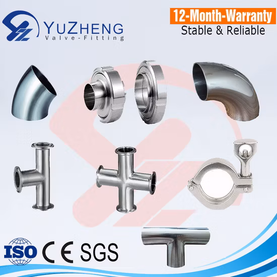 Sanitary Pipe Fitting with Satin/Mirror Polish